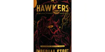Can of Bourbon Barrel-Aged Imperial Stout (2023) by Hawkers Beer