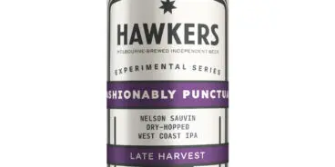 Can of Fashionably Punctual Late Harvest by Hawkers Beer